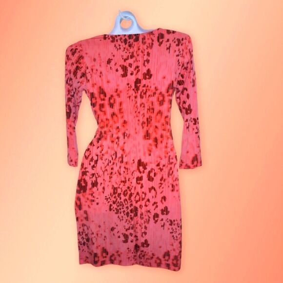 Metaphor Woman's Fitted Faux Wrap Animal Print Dress Size Small - Picture 4 of 11